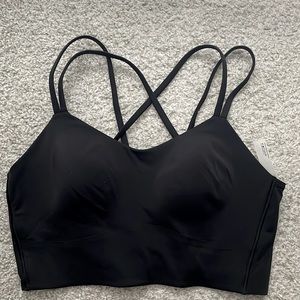 Black Lululemon Like a Cloud Longline Bra Size 10.